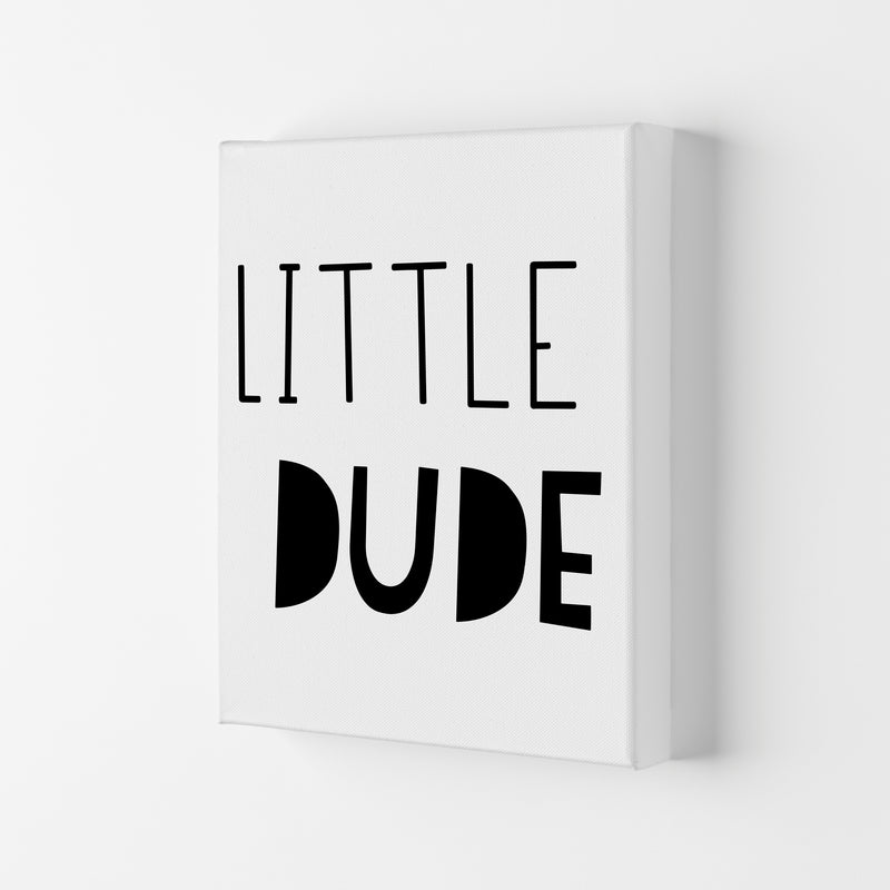 Little Dude Black Framed Nursey Wall Art Print Canvas