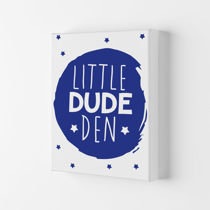 Little Dude Den Navy Circle Framed Nursey Wall Art Print Canvas