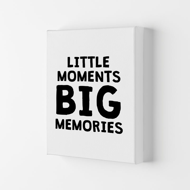 Little Moments Big Memories Black Framed Nursey Wall Art Print Canvas