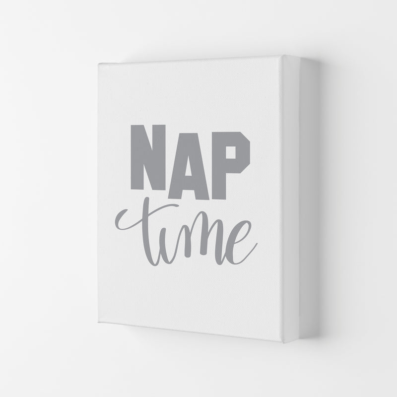Nap Time Grey Framed Typography Wall Art Print Canvas