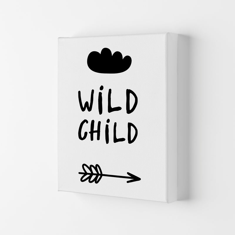 Wild Child Black Framed Nursey Wall Art Print Canvas