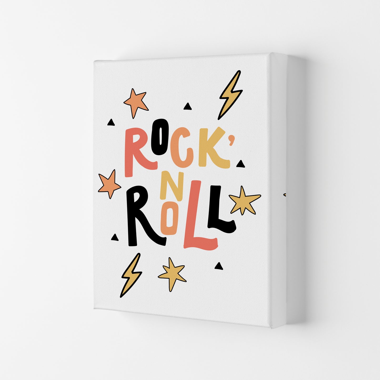 Rock &#39;N Roll Framed Nursey Wall Art Print Canvas