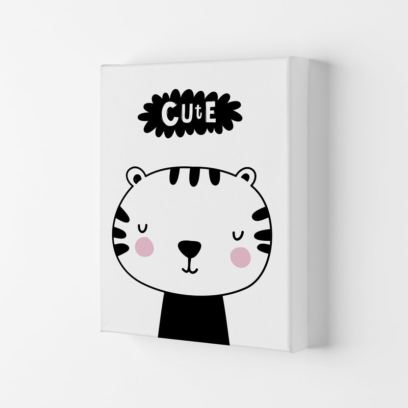 Cute Scandi Tiger Modern Print Animal Art Print Canvas
