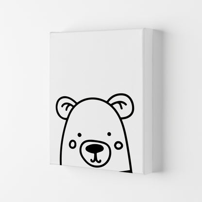 Black And White Bear Modern Print Animal Art Print Canvas