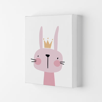 Pink Bunny Modern Print Animal Art Print Canvas