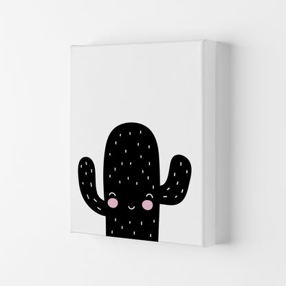 Black Scandi Cactus Modern Print, Framed Botanical & Nature Art Print Canvas