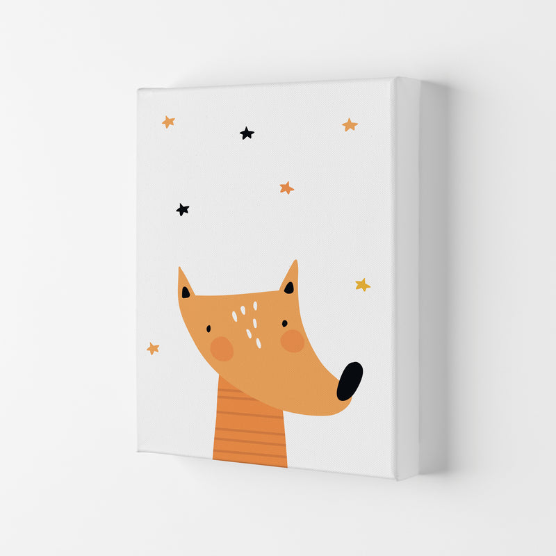 Scandi Fox Framed Nursey Wall Art Print Canvas