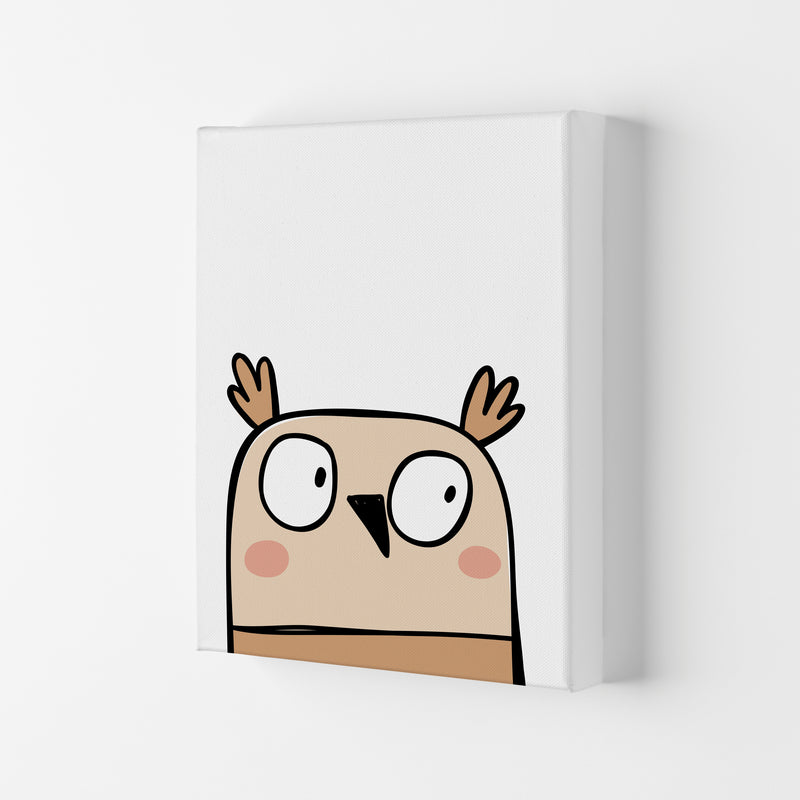 Scandi Owl Framed Nursey Wall Art Print Canvas