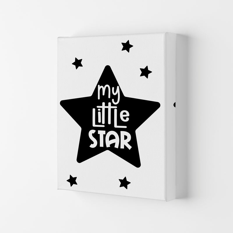 My Little Star Black Framed Nursey Wall Art Print Canvas