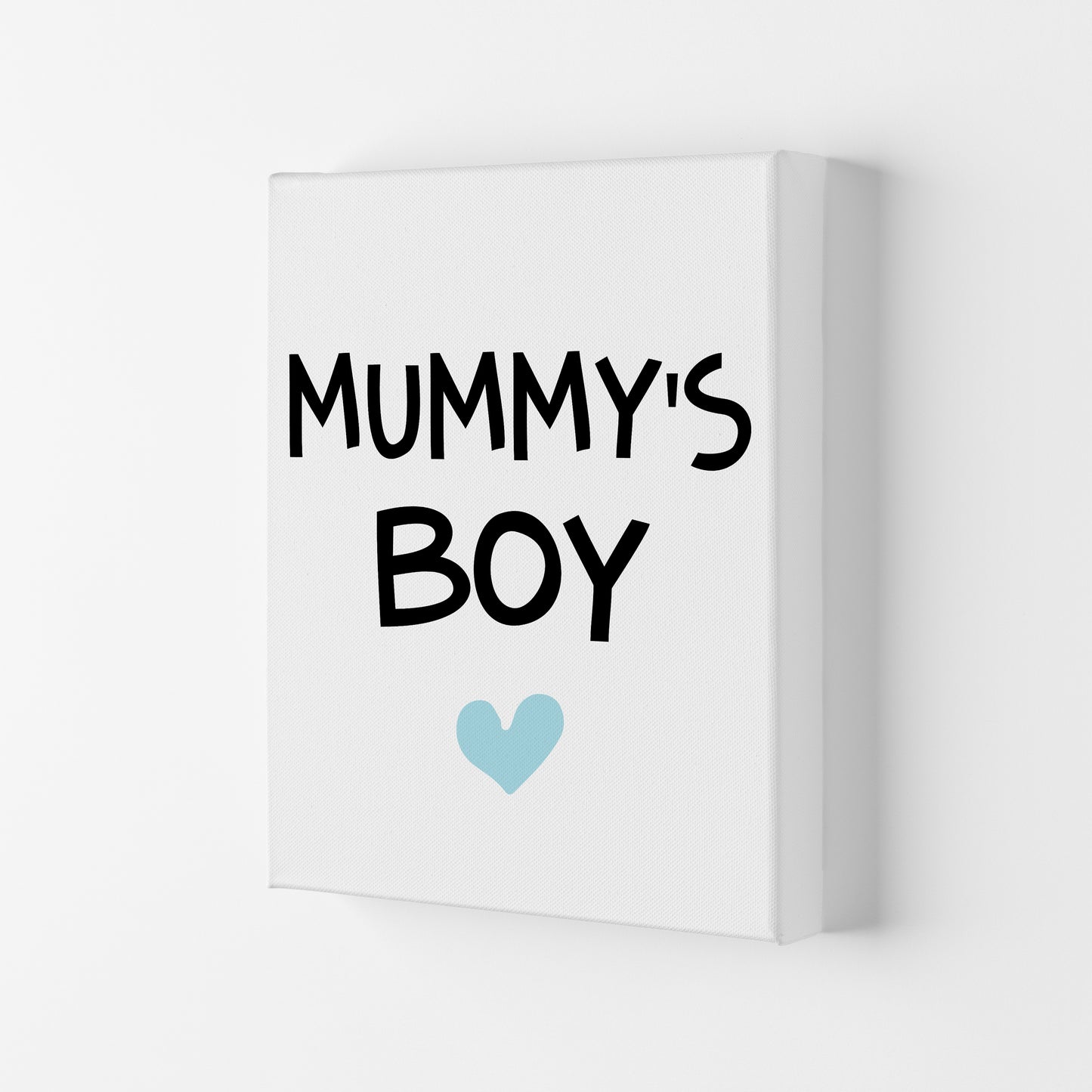 Mummy&#39;s Boy Blue Framed Nursey Wall Art Print Canvas