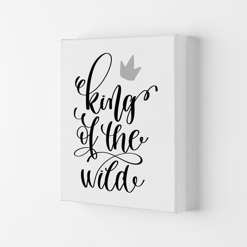 King Of The Wild Black Framed Typography Wall Art Print Canvas