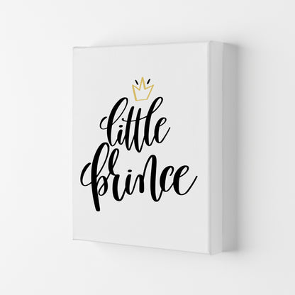 Little Prince Gold Crown Framed Nursey Wall Art Print Canvas