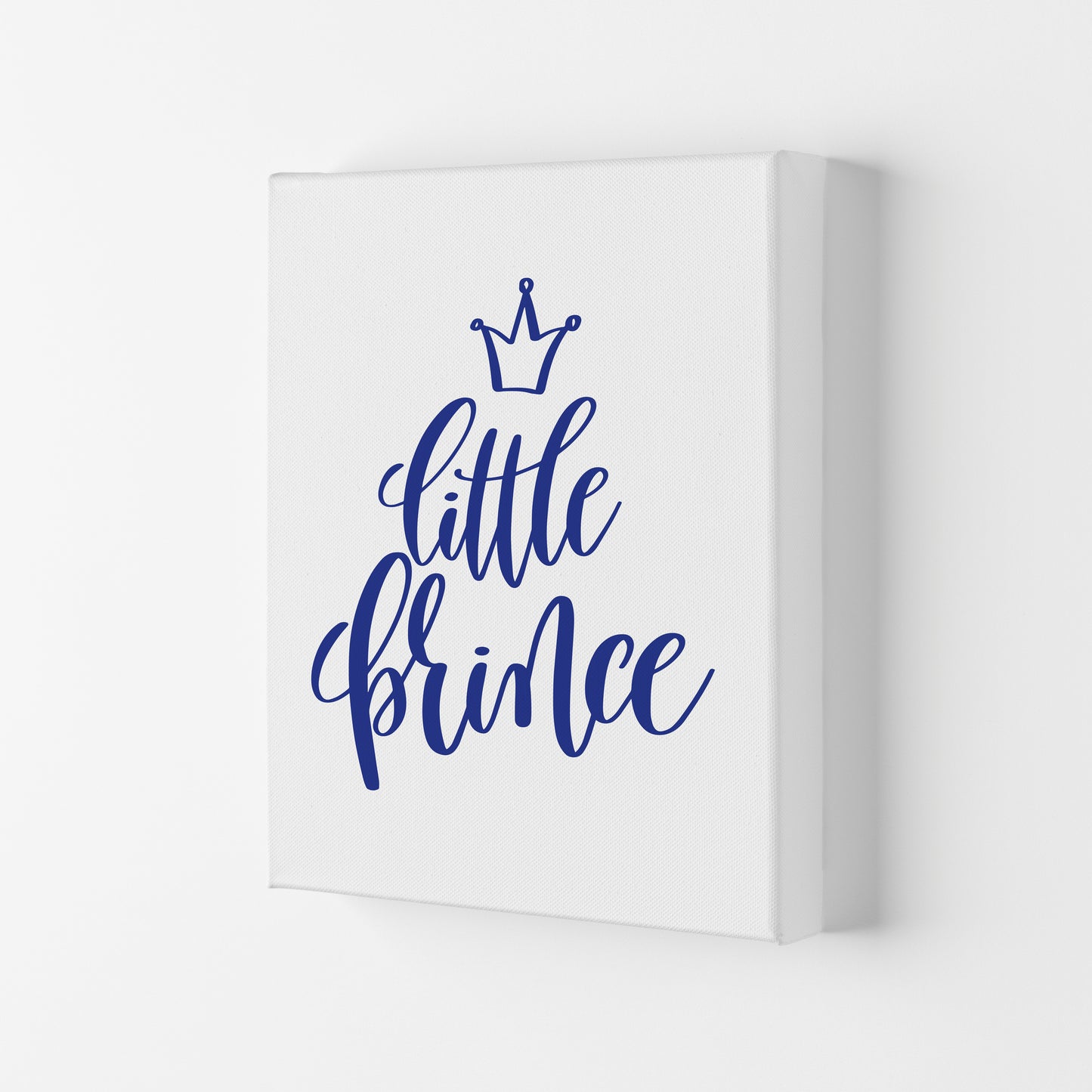 Little Prince Navy Framed Nursey Wall Art Print Canvas