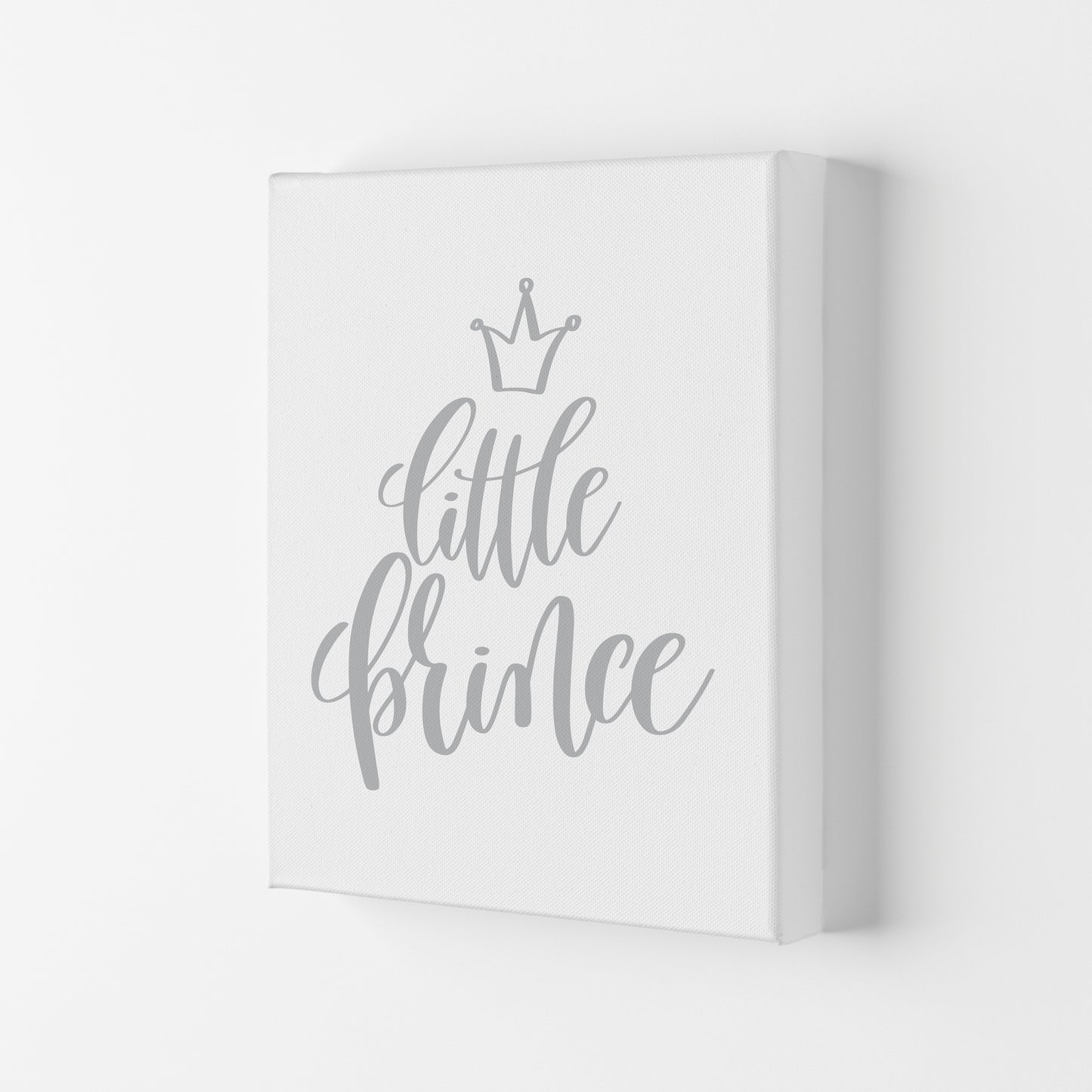 Little Prince Grey Framed Nursey Wall Art Print Canvas