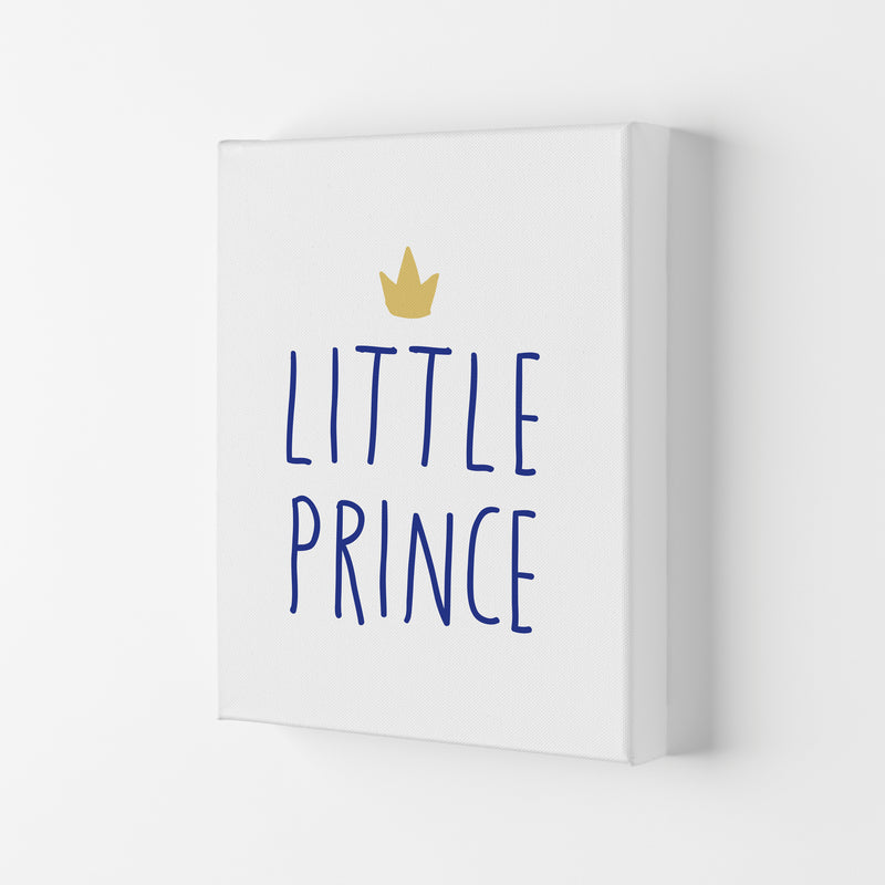 Little Prince Navy And Gold Framed Nursey Wall Art Print Canvas