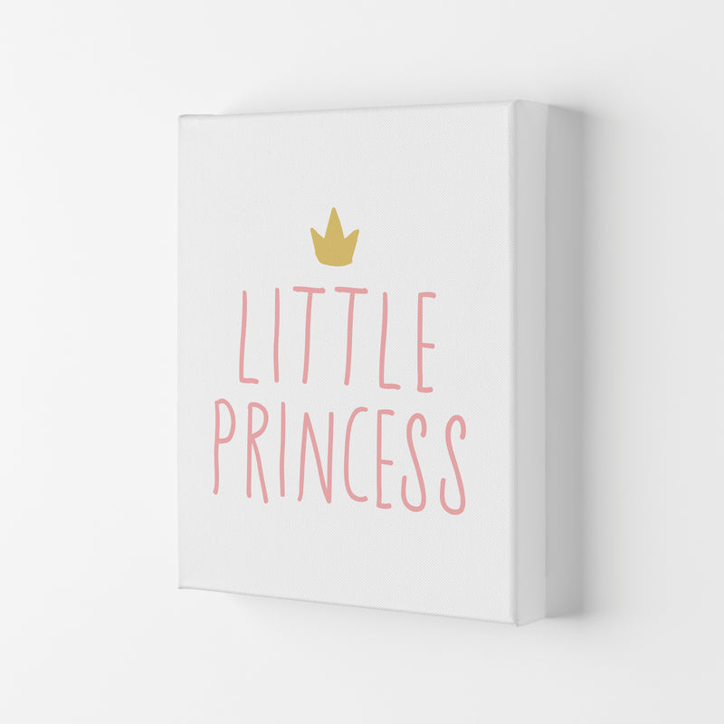 Little Princess Pink And Gold Framed Nursey Wall Art Print Canvas