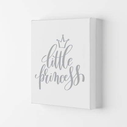 Little Princess Grey Framed Nursey Wall Art Print Canvas