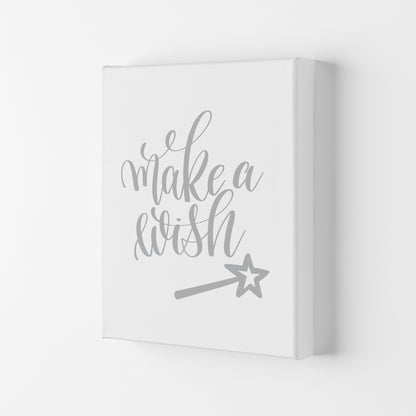 Make A Wish Grey Framed Typography Wall Art Print Canvas