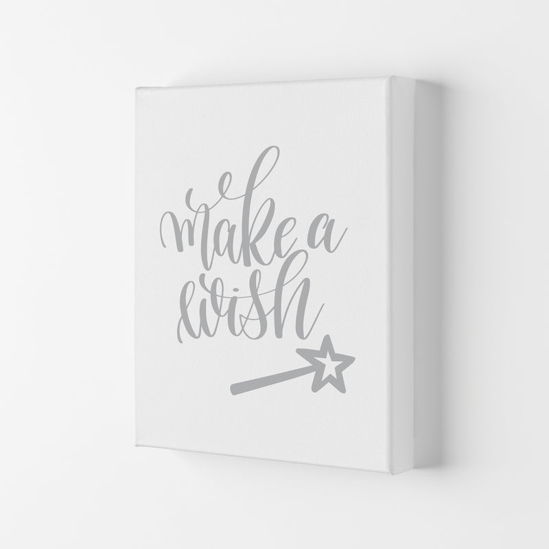Make A Wish Grey Framed Typography Wall Art Print Canvas