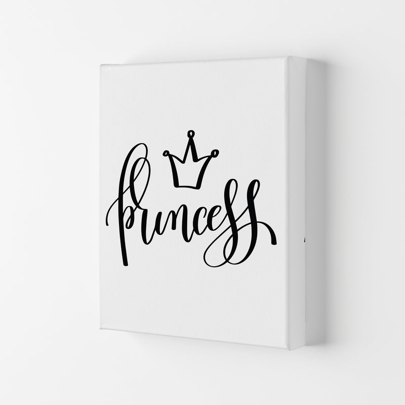 Princess Black Framed Nursey Wall Art Print Canvas