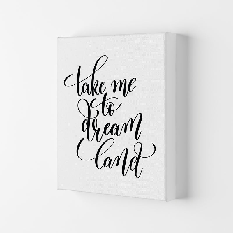 Take Me To Dream Land Black Modern Print Canvas