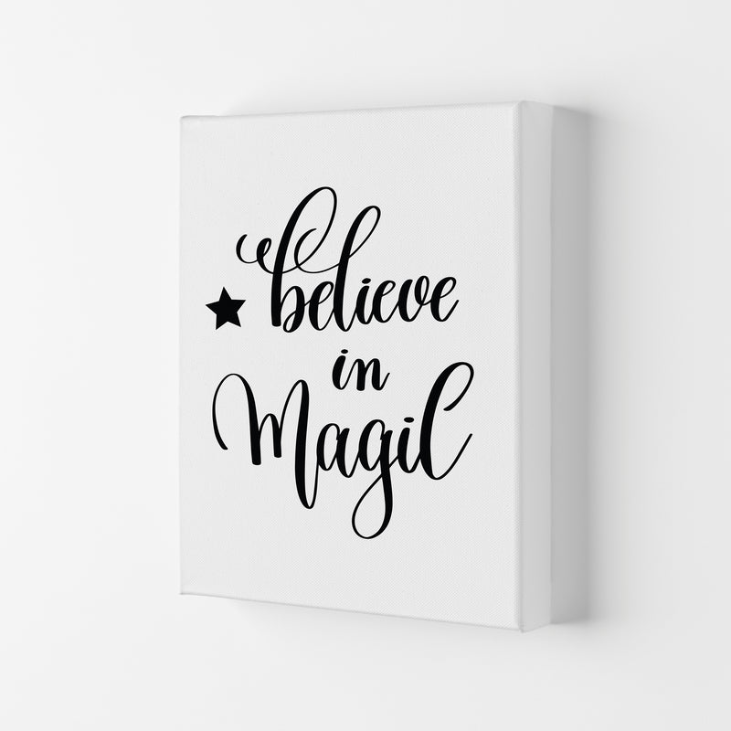 Believe In Magic Black Framed Typography Wall Art Print Canvas