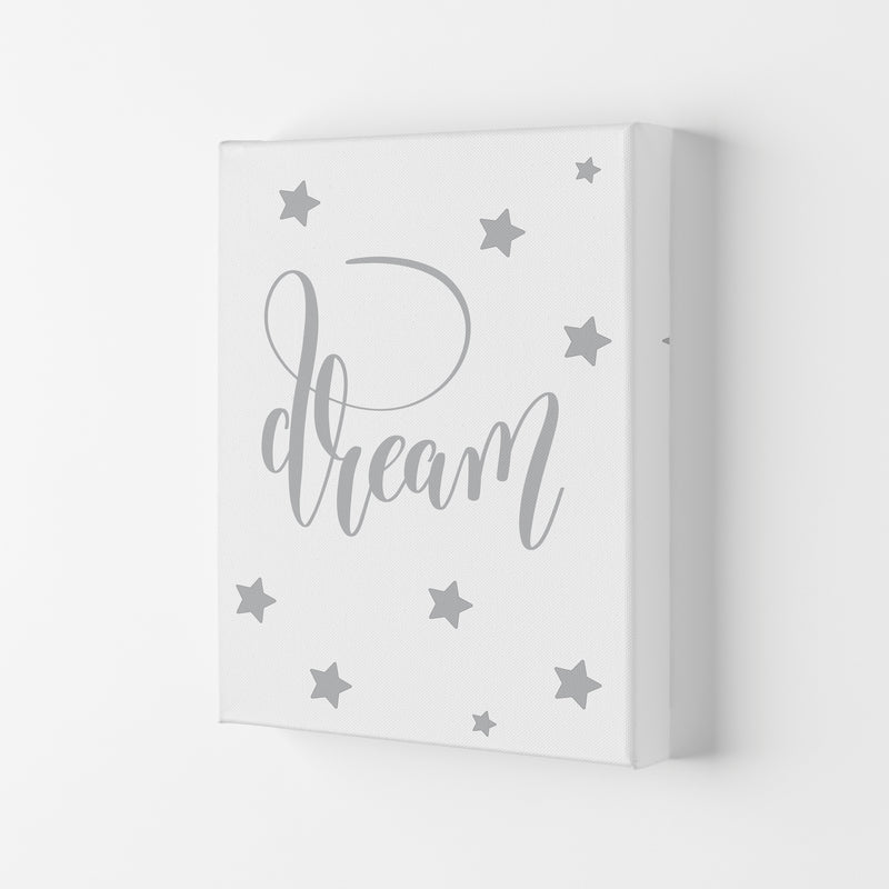 Dream Grey Framed Typography Wall Art Print Canvas