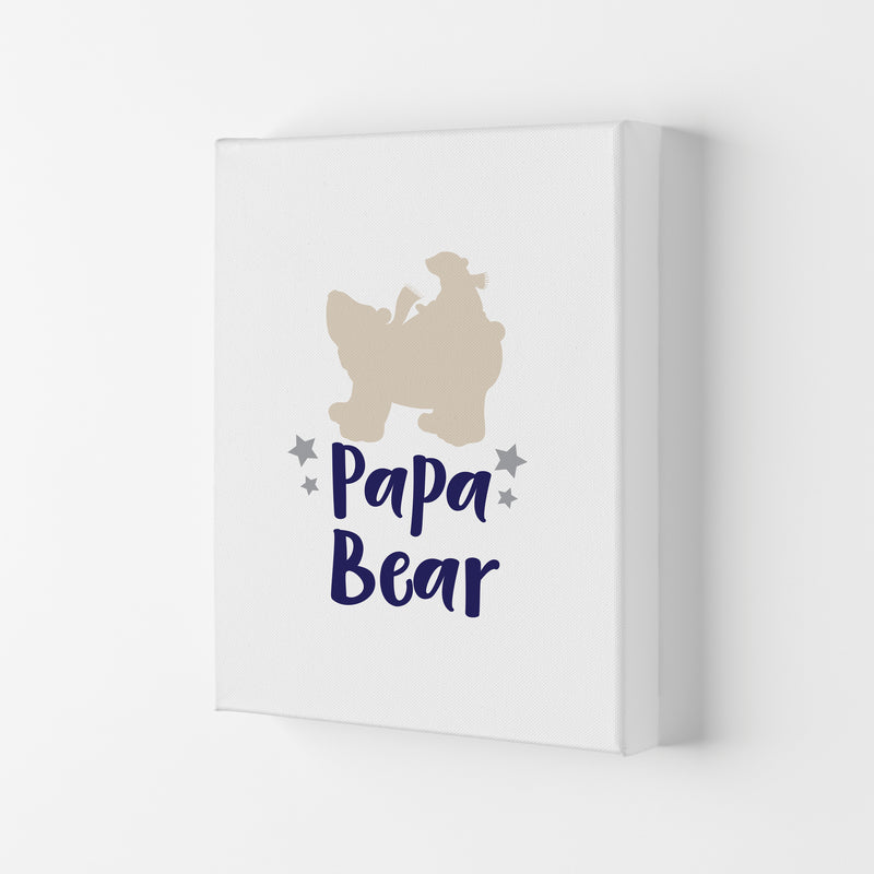 Papa Bear Framed Nursey Wall Art Print Canvas