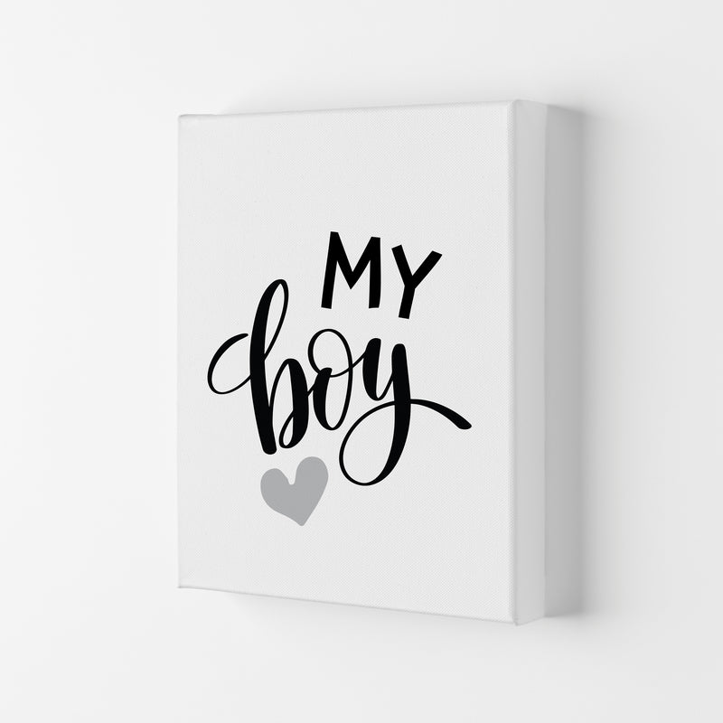 My Boy Black Framed Nursey Wall Art Print Canvas