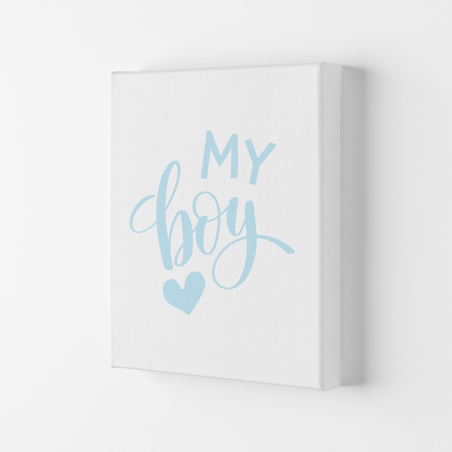 My Boy Blue Framed Nursey Wall Art Print Canvas