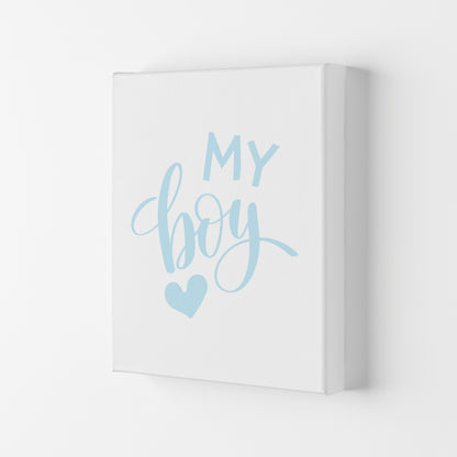 My Boy Blue Framed Nursey Wall Art Print Canvas
