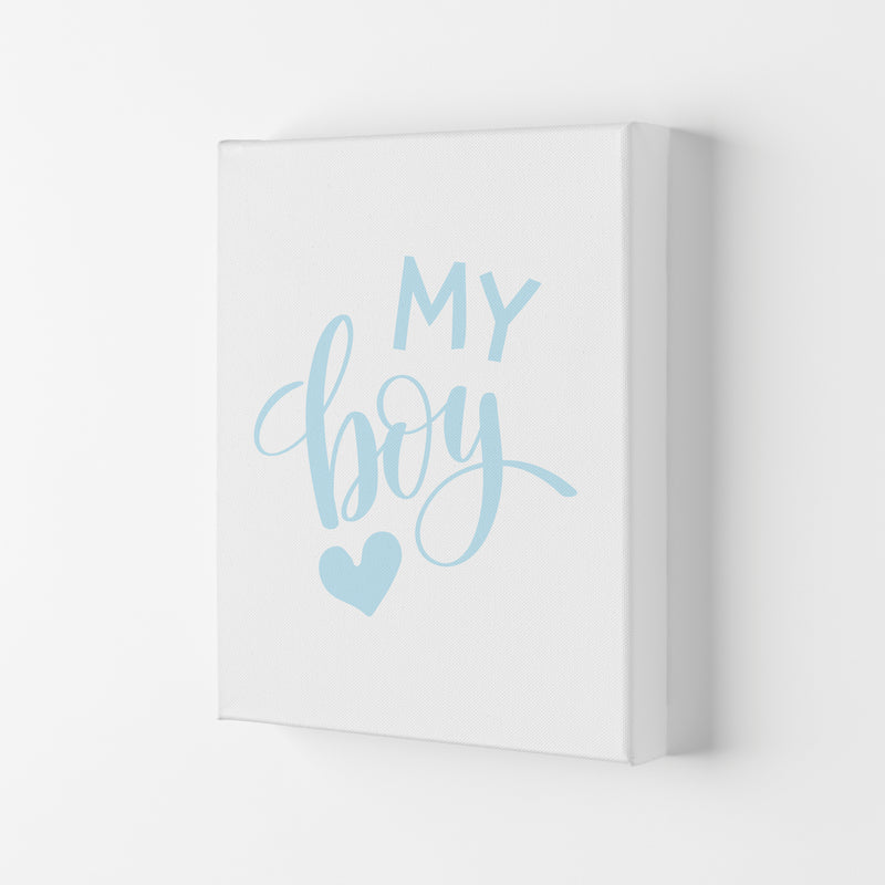 My Boy Blue Framed Nursey Wall Art Print Canvas