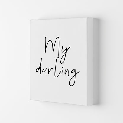 My Darling Framed Typography Wall Art Print Canvas
