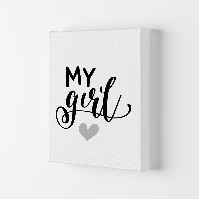 My Girl Black Framed Nursey Wall Art Print Canvas