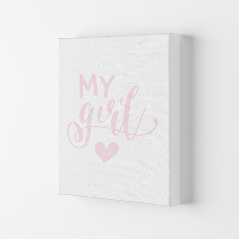 My Girl Pink Framed Nursey Wall Art Print Canvas
