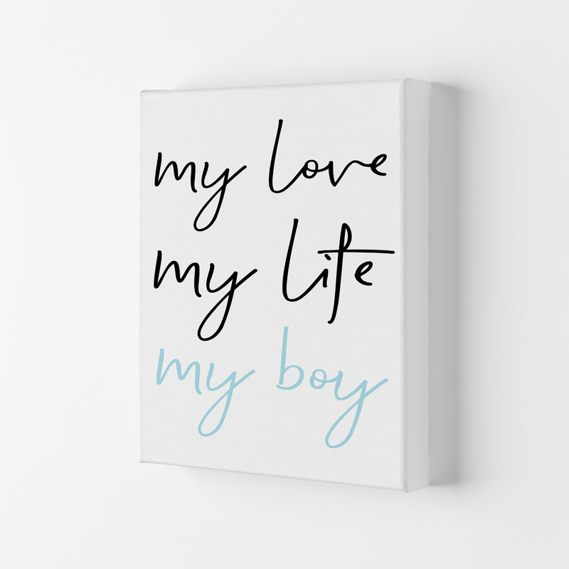 My Love My Life My Boy Framed Nursey Wall Art Print Canvas