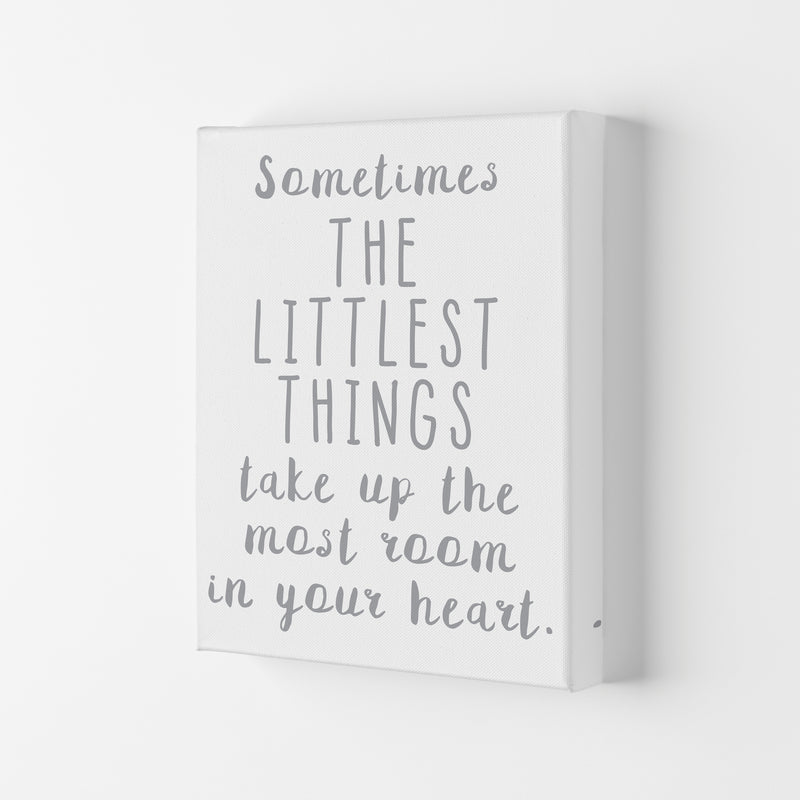 The Littlest Things Grey Modern Print Canvas