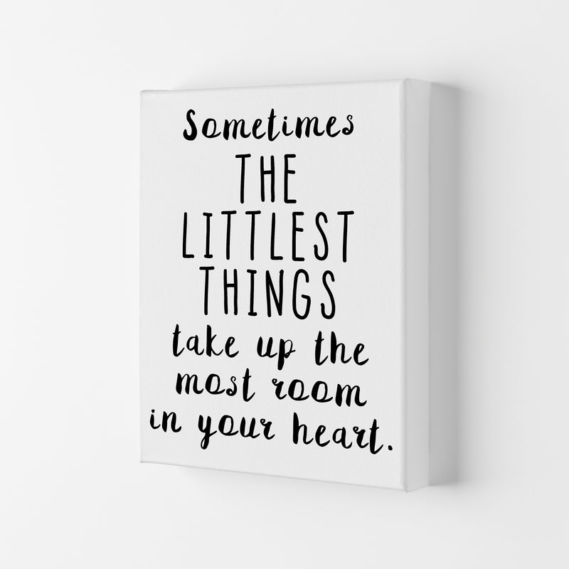 The Littlest Things Black Modern Print Canvas