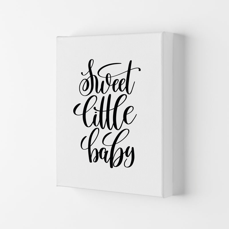 Sweet Little Baby Black Framed Nursey Wall Art Print Canvas