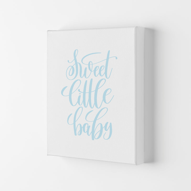 Sweet Little Baby Blue Framed Nursey Wall Art Print Canvas