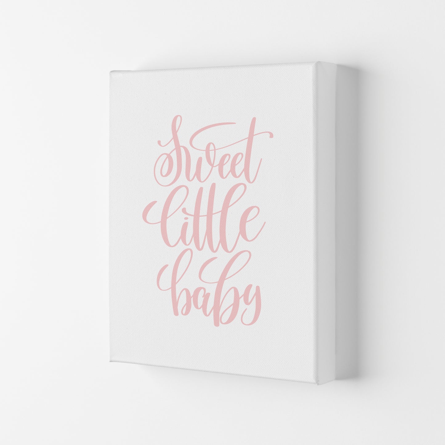 Sweet Little Baby Pink Framed Nursey Wall Art Print Canvas