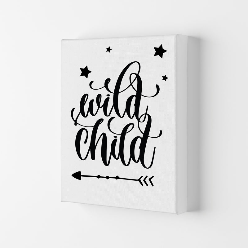 Wild Child Black Framed Nursey Wall Art Print Canvas