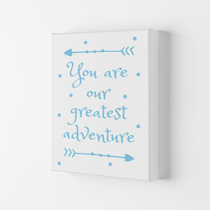 You Are Our Greatest Adventure Blue Modern Print Canvas