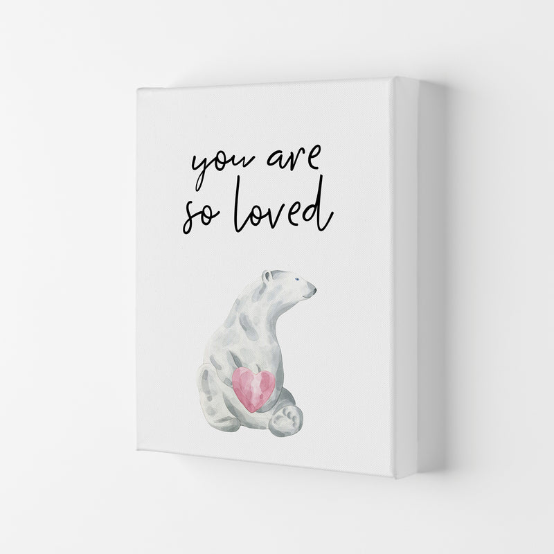 Polar Bear You Are So Loved Framed Nursey Wall Art Print Canvas