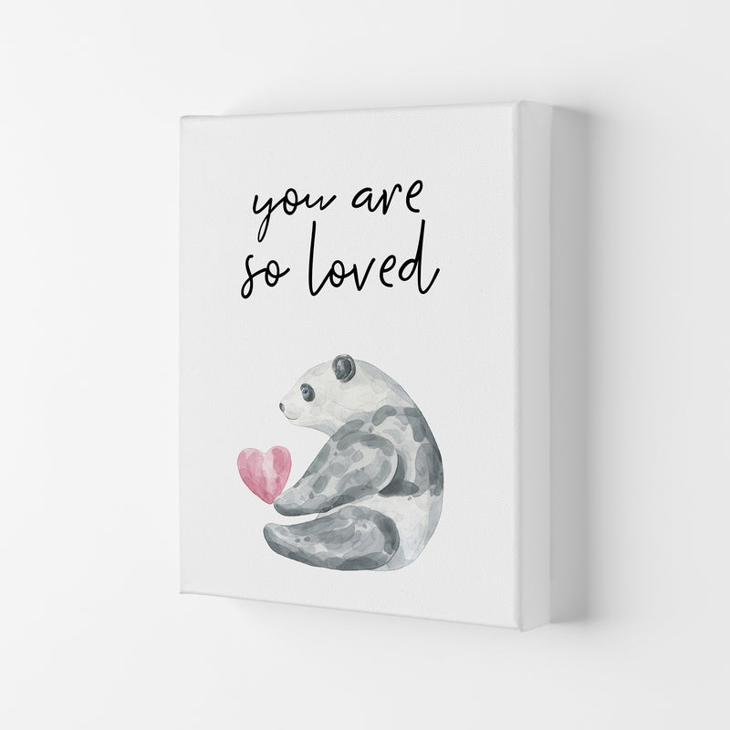 Panda You Are So Loved Framed Nursey Wall Art Print Canvas