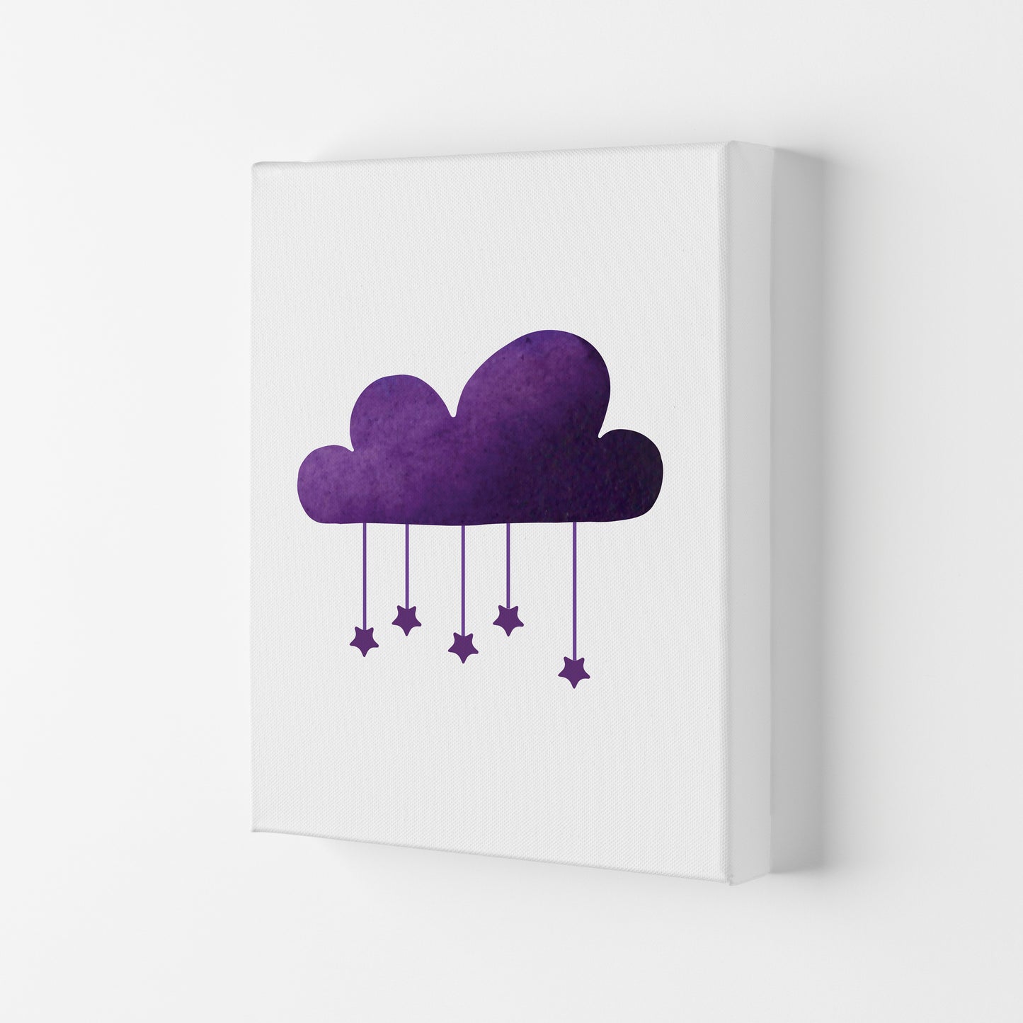 Purple Cloud Watercolour Modern Print Canvas