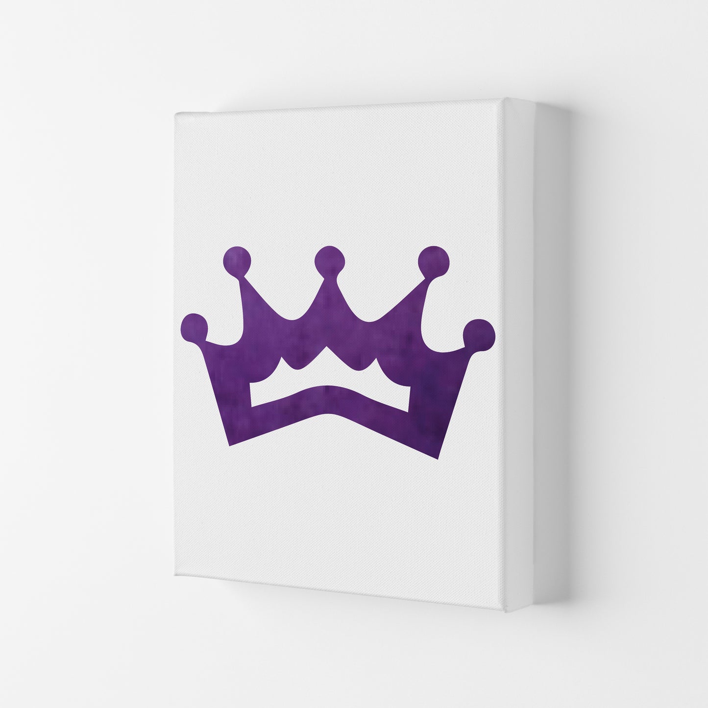 Purple Crown Watercolour Modern Print Canvas