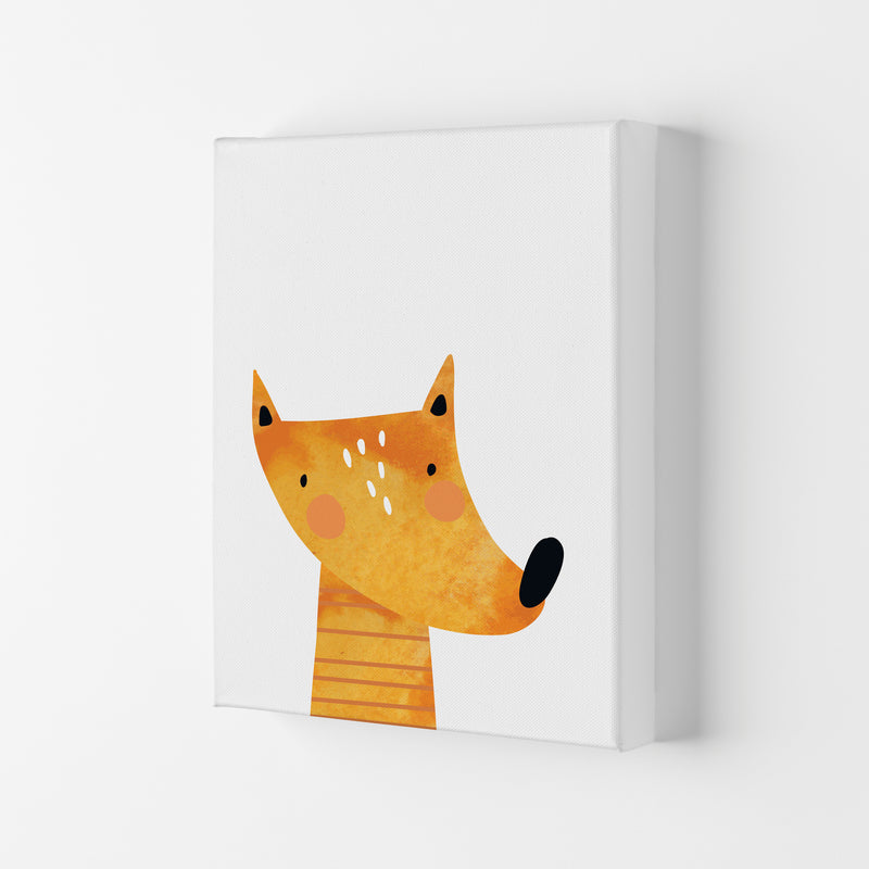 Scandi Fox Watercolour Framed Nursey Wall Art Print Canvas