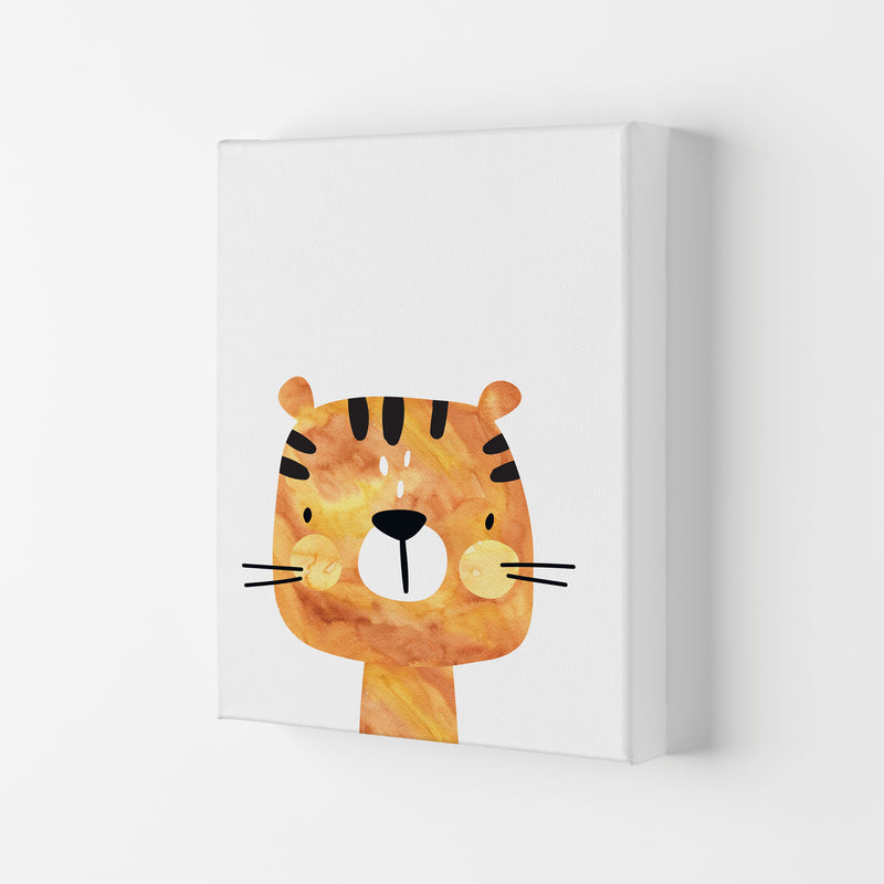 Scandi Tiger Watercolour Framed Nursey Wall Art Print Canvas
