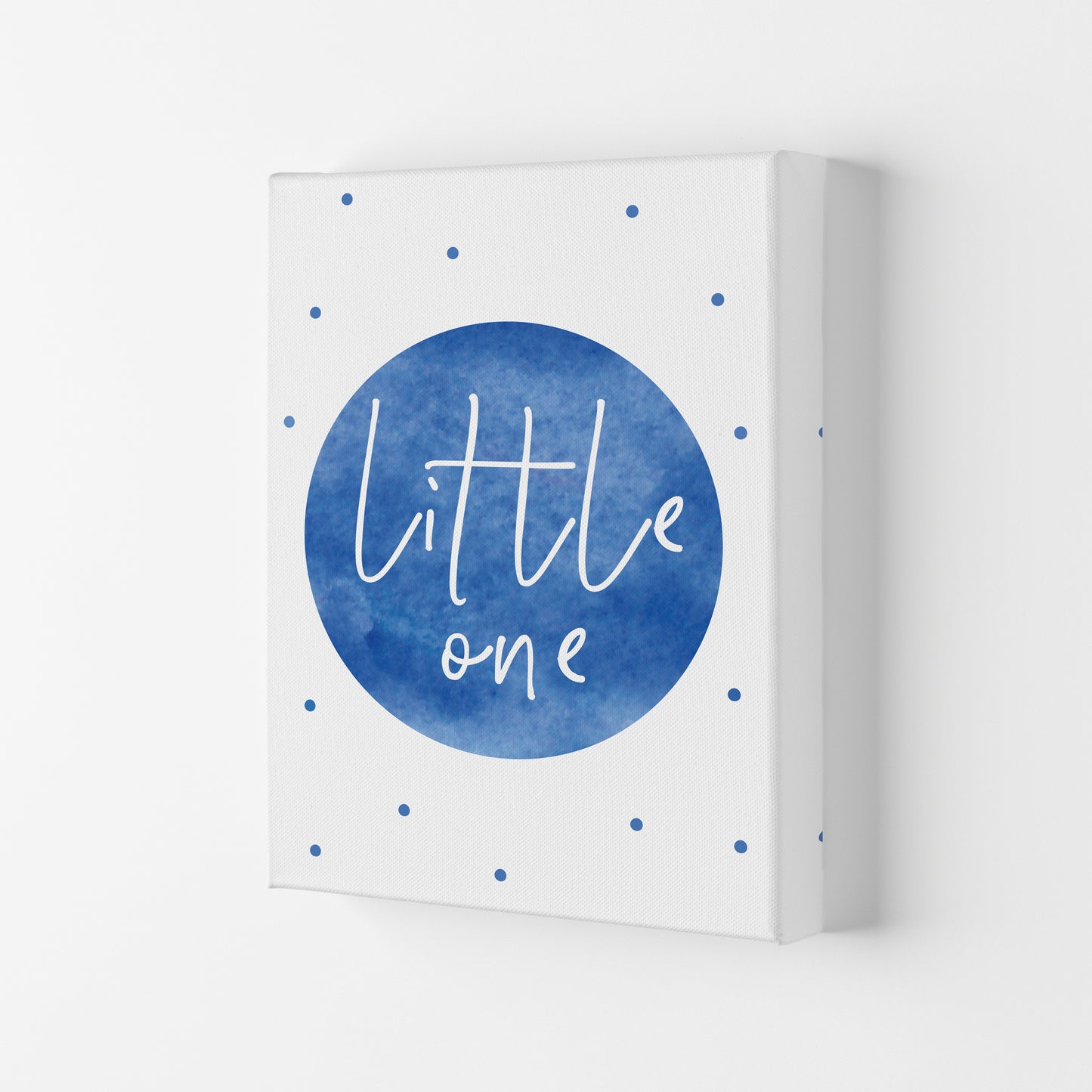 Little One Blue Watercolour Modern Print Canvas